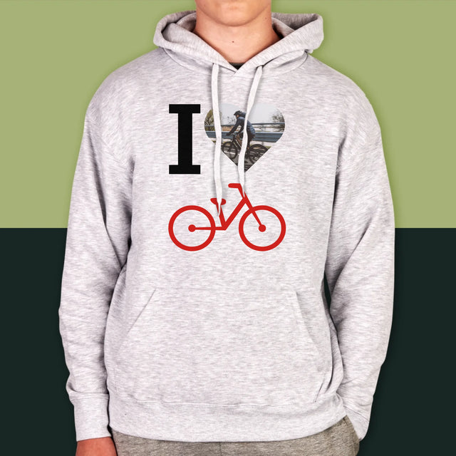 Zdjęcie: I Love Rower - Bluza Męska z Kapturem