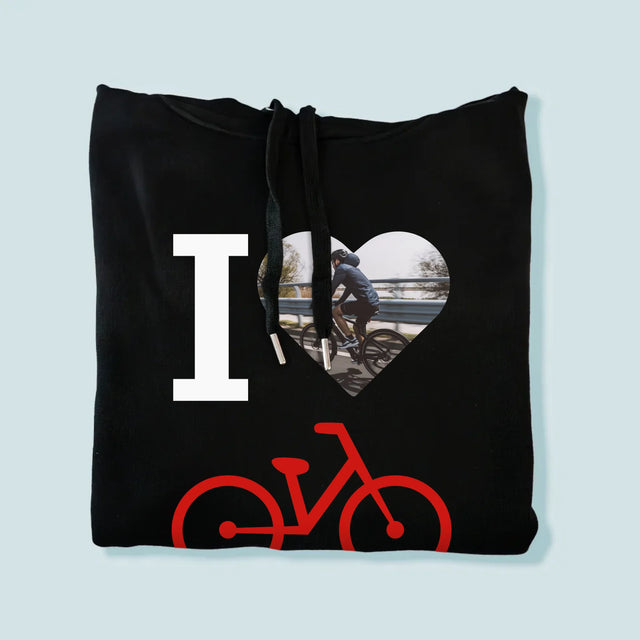 Zdjęcie: I Love Rower - Bluza Męska z Kapturem