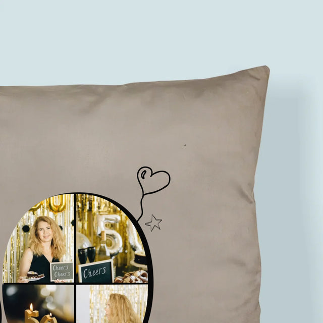 Kształt Ze Zdjęć: 50 Lat Wspomnień - Poduszka z Nadrukiem