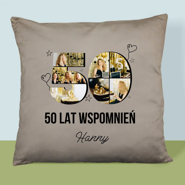 Kształt Ze Zdjęć: 50 Lat Wspomnień - Poduszka z Nadrukiem