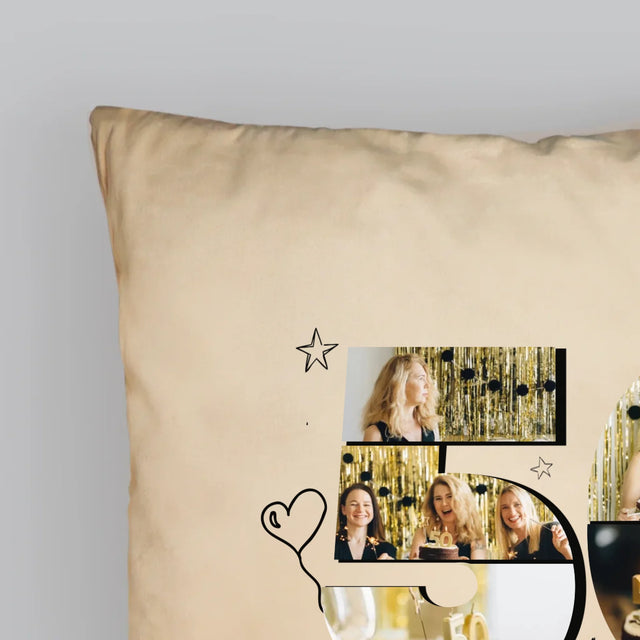 Kształt Ze Zdjęć: 50 Lat Wspomnień - Poduszka z Nadrukiem