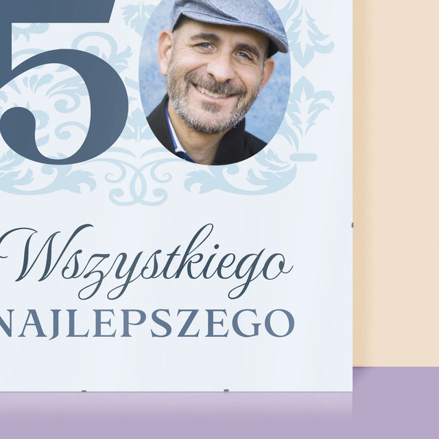 Zdjęcie I Podpis: Kochanemu Tacie Z Okazji 50 Urodzin - Personalizowany Plakat