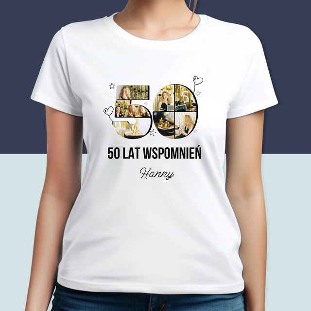 Kształt Ze Zdjęć: 50 Lat Wspomnień - Koszulka Damska z Nadrukiem