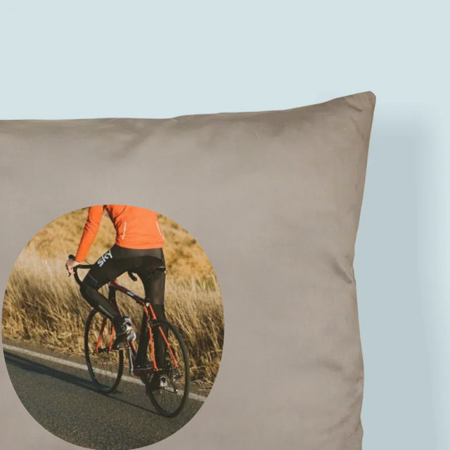 Słowo Ze Zdjęć: Rower - Poduszka z Nadrukiem