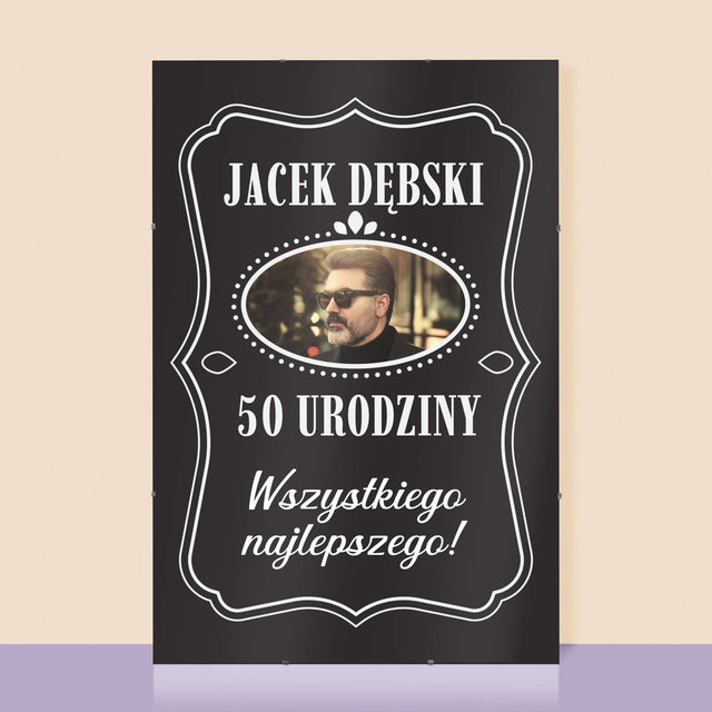 Zdjęcie I Podpis: 50 Urodziny Wszystkiego Najlepszego - Personalizowany Plakat