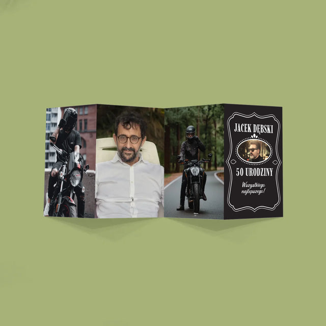 Zdjęcie I Podpis: 50 Urodziny Wszystkiego Najlepszego - Duża Harmonijka Ze Zdjęć