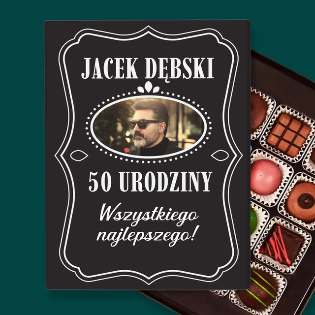 Zdjęcie I Podpis: 50 Urodziny Wszystkiego Najlepszego - Personalizowane Praliny