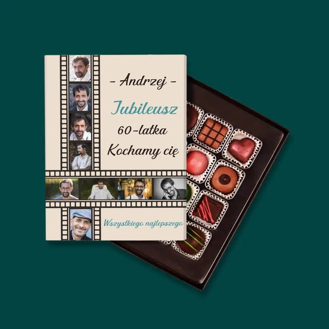 Fotokolaż: Jubileusz 60-Latka - Personalizowane Praliny