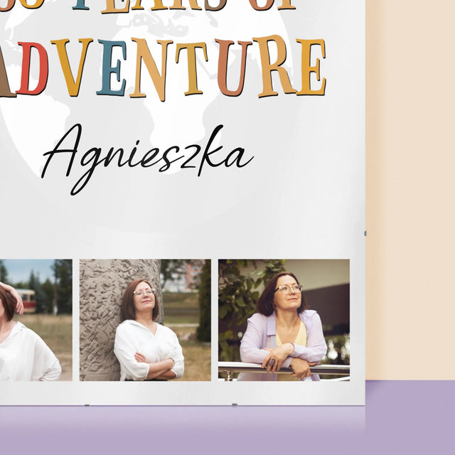 Fotokolaż: 60 Years Of Adventure - Personalizowany Plakat