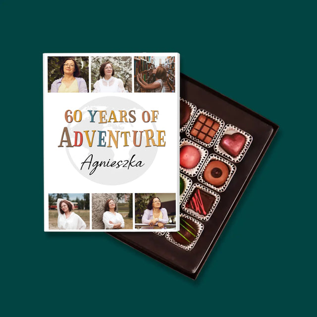Fotokolaż: 60 Years Of Adventure - Personalizowane Praliny