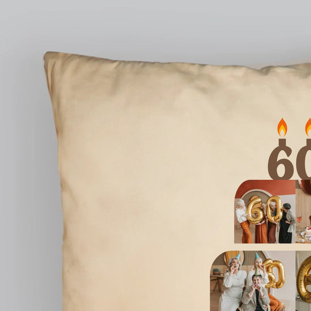 Kształt Ze Zdjęć: Najsłodszych Urodzin - Poduszka z Nadrukiem