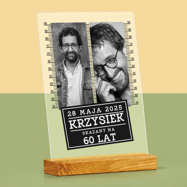 Fotokolaż: Skazany Na 60 Lat - Wydruk Na Szkle Akrylowym