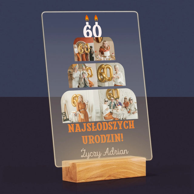 Kształt Ze Zdjęć: Najsłodszych Urodzin - Wydruk Na Szkle Akrylowym