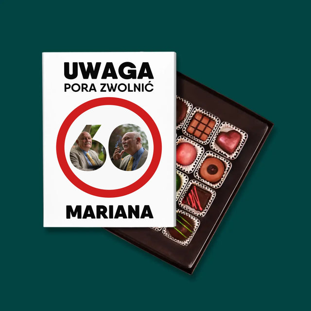 Słowo Ze Zdjęć: 60 Pora Zwolnić - Personalizowane Praliny