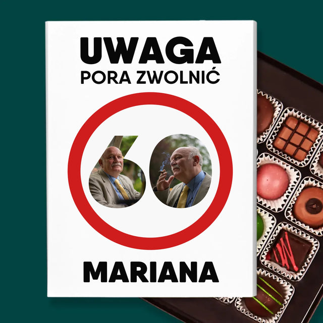Słowo Ze Zdjęć: 60 Pora Zwolnić - Personalizowane Praliny