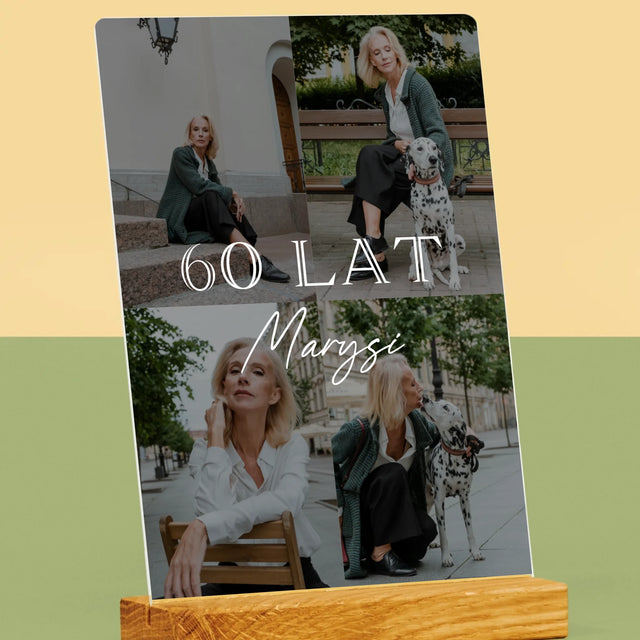 Fotokolaż: 60 Lat Klasyczny - Wydruk Na Szkle Akrylowym