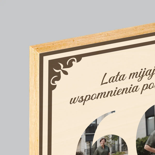 Słowo Ze Zdjęć: Lata Mijają - Wydruk Na Drewnie