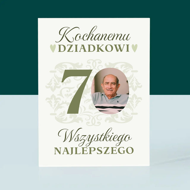 Zdjęcie I Podpis: Kochanemu Dziadkowi Wszystkiego Najlepszego - Blok Akrylowy z Nadrukiem