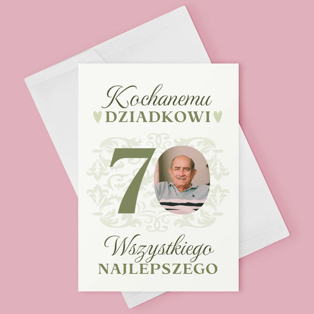 Zdjęcie I Podpis: Kochanemu Dziadkowi Wszystkiego Najlepszego - Kartka z Życzeniami