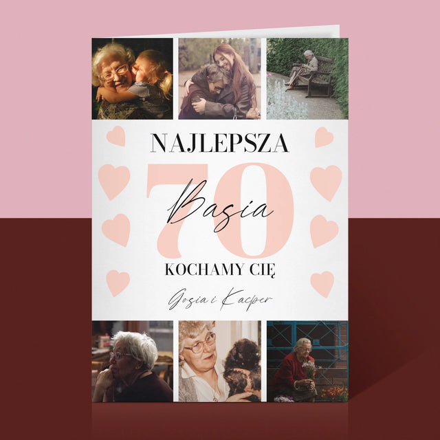 Fotokolaż: Najlepsza 70 - Kartka z Życzeniami