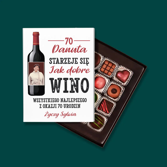 Zdjęcie I Podpis: Jak Dobre Wino - Personalizowane Praliny