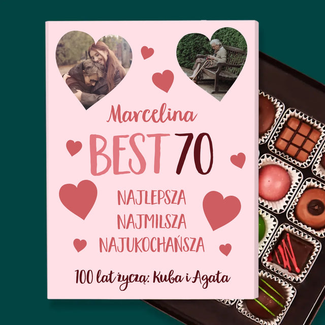 Fotokolaż: Best 70 - Personalizowane Praliny
