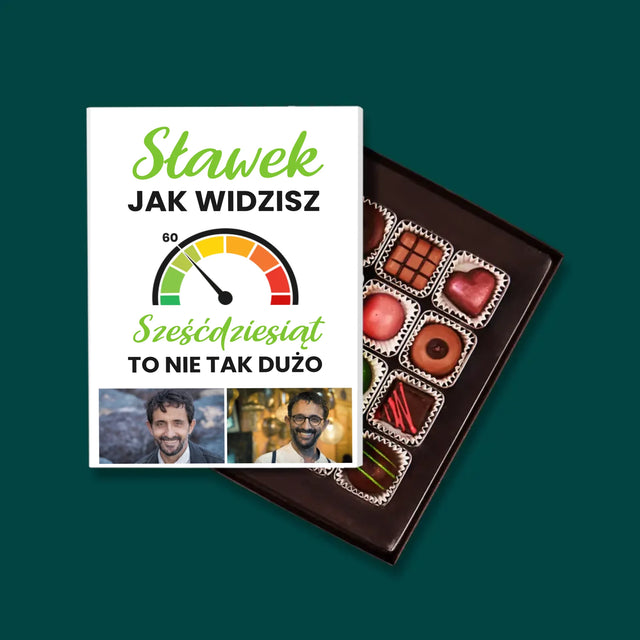 Fotokolaż: 60 Licznik - Personalizowane Praliny