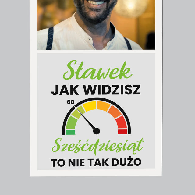 Fotokolaż: 60 Licznik - Magnes Na Lodówkę