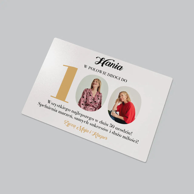Fotokolaż: W Połowie Drogi Do 100 - Podkładka Na Biurko