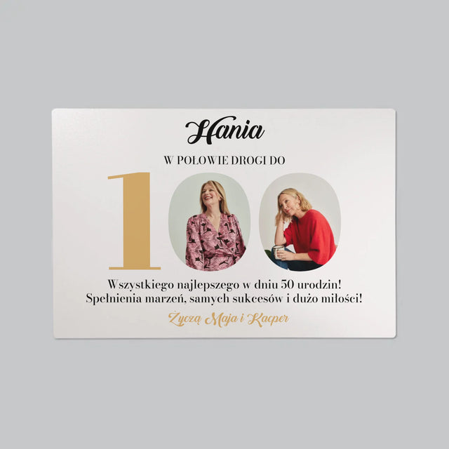 Fotokolaż: W Połowie Drogi Do 100 - Podkładka Na Biurko