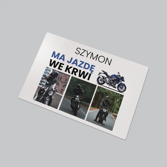Fotokolaż: Ma Jazdę We Krwi - Podkładka Na Biurko
