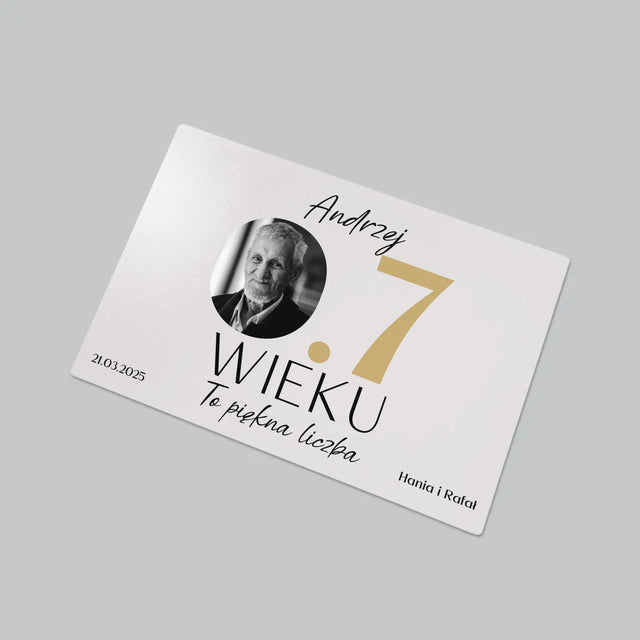 Zdjęcie I Podpis: 0.7 Wieku - Podkładka Na Biurko