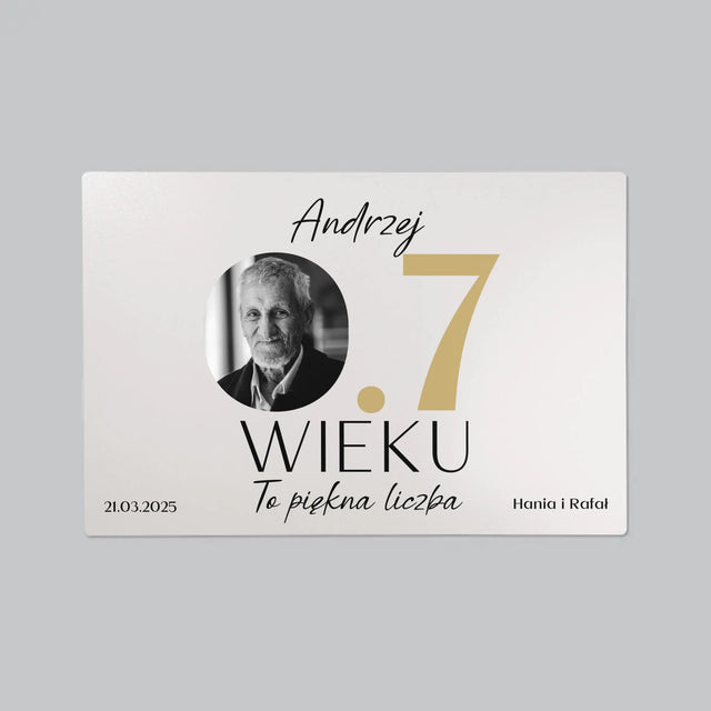 Zdjęcie I Podpis: 0.7 Wieku - Podkładka Na Biurko