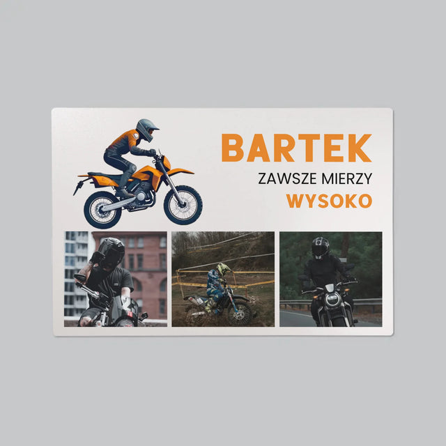 Zdjęcie I Podpis: Zawsze Mierzy Wysoko - Podkładka Na Biurko