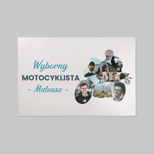 Kształt Ze Zdjęć: Wyborny Motocyklista - Podkładka Na Biurko