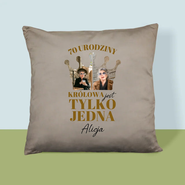 Kształt Ze Zdjęć: 70 Urodziny Królowa - Poduszka z Nadrukiem