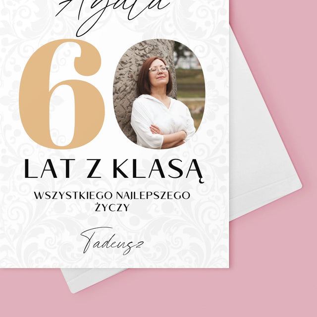 Zdjęcie i Podpis: 60 Lat z Klasą - Kartka z Życzeniami