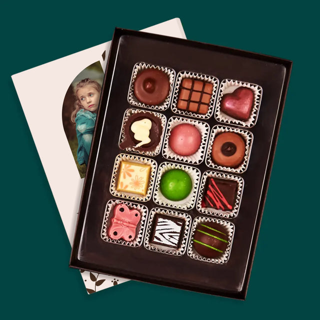 Zdjęcie i Podpis: Pierwsza Komunia Święta Listki - Personalizowane Praliny