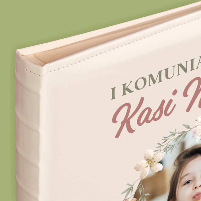 Zdjęcie i Podpis: Pierwsza Komunia Kwiaty - Album Na Zdjęcia