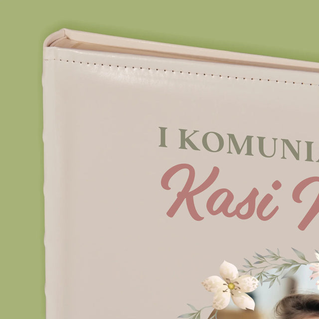 Zdjęcie i Podpis: Pierwsza Komunia Kwiaty - Album Na Zdjęcia