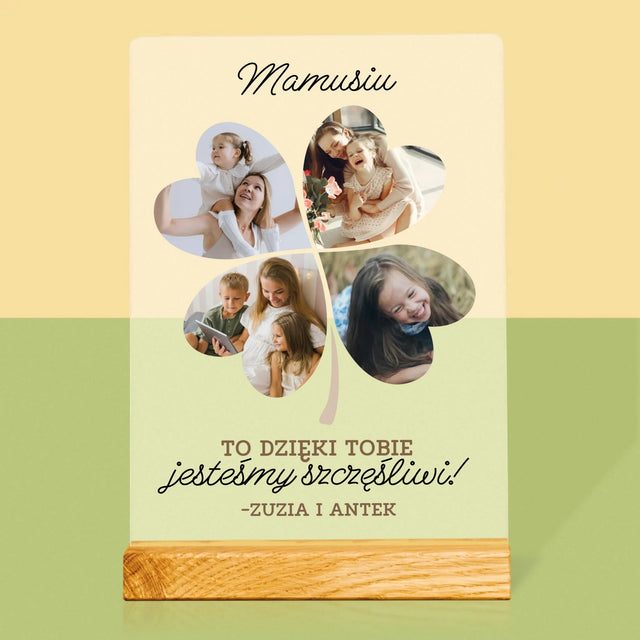 Fotokolaż: Mamo, To Dzięki Tobie Jesteśmy Szczęśliwi! - Wydruk Na Szkle Akrylowym