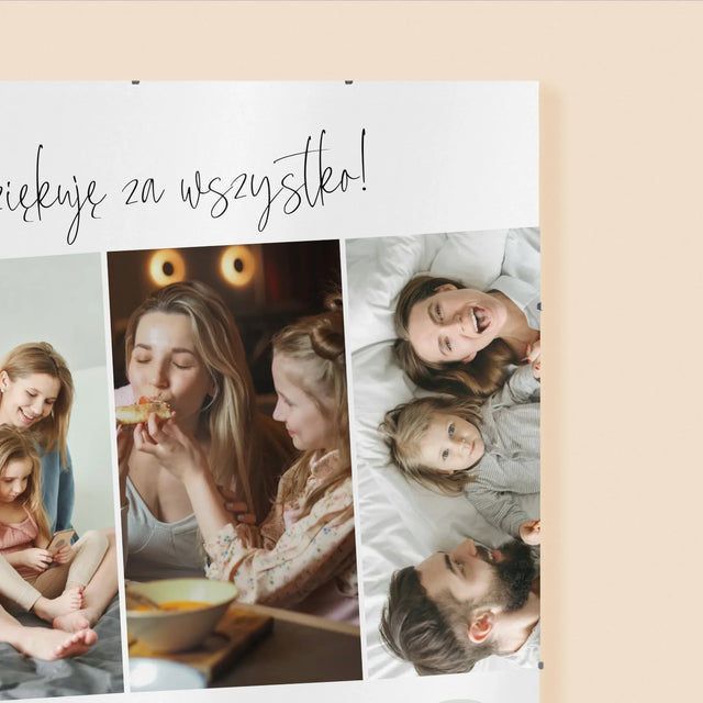 Fotokolaż: Mamo Dziękuję Za Wszystko - Personalizowany Plakat