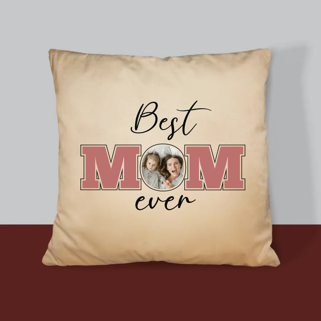 Fotokolaż: Best Mom Ever - Poduszka z Nadrukiem