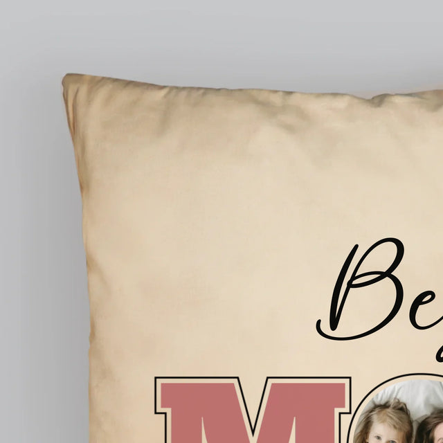 Fotokolaż: Best Mom Ever - Poduszka z Nadrukiem