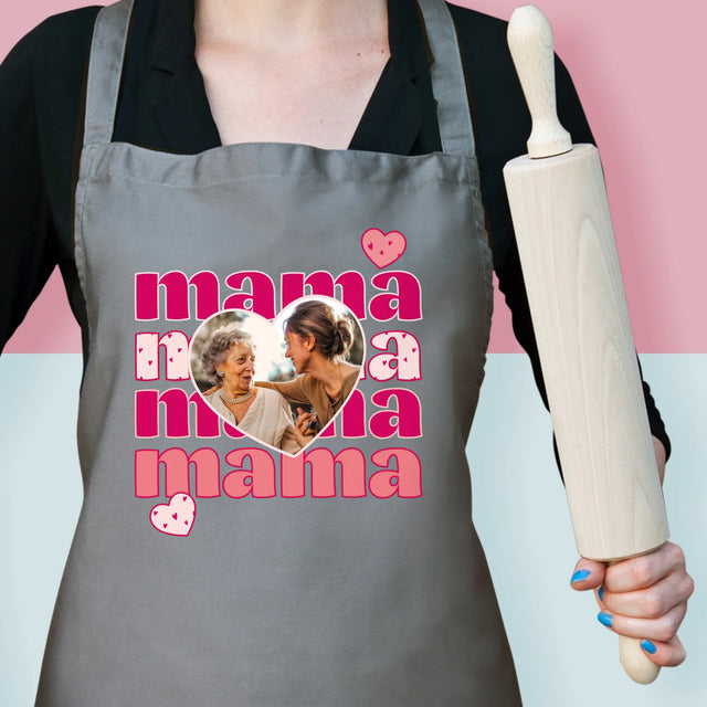 Zdjęcie i Podpis: Słowa Mama - Fartuch z Nadrukiem
