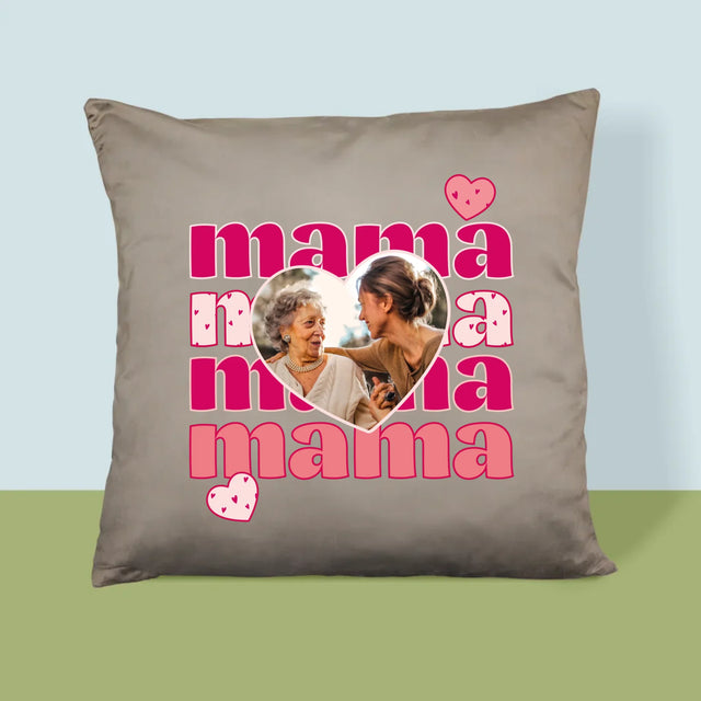 Zdjęcie i Podpis: Słowa Mama - Poduszka z Nadrukiem