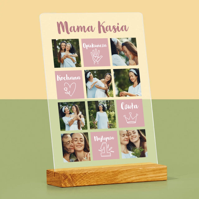 Fotokolaż: Cechy Mamy - Wydruk Na Szkle Akrylowym