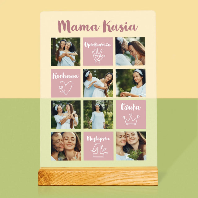 Fotokolaż: Cechy Mamy - Wydruk Na Szkle Akrylowym