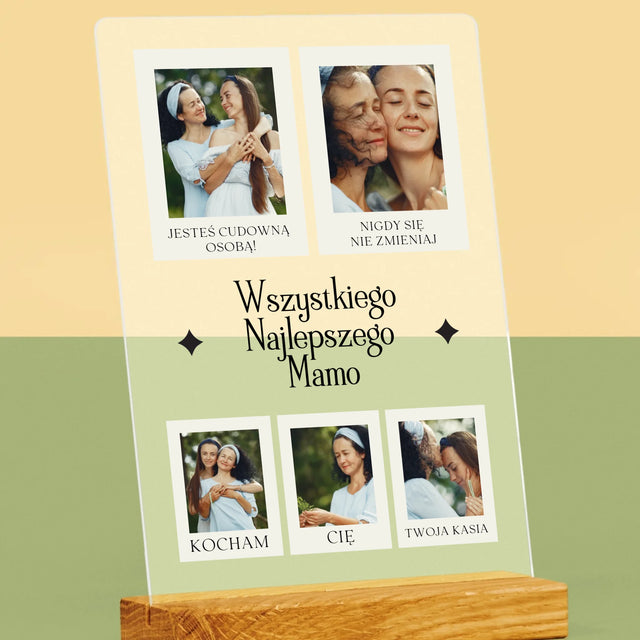 Fotokolaż: Wszystkiego Najlepszego Mamo - Wydruk Na Szkle Akrylowym