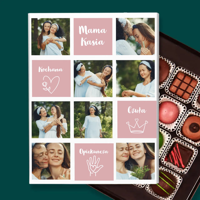Fotokolaż: Cechy Mamy - Personalizowane Praliny